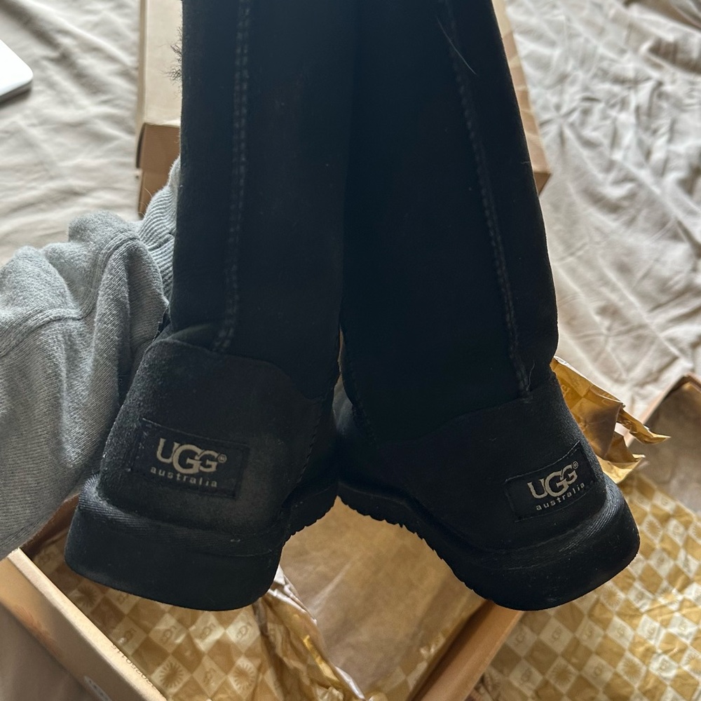 Ugg Tall Black Boot With Buttons - image 3
